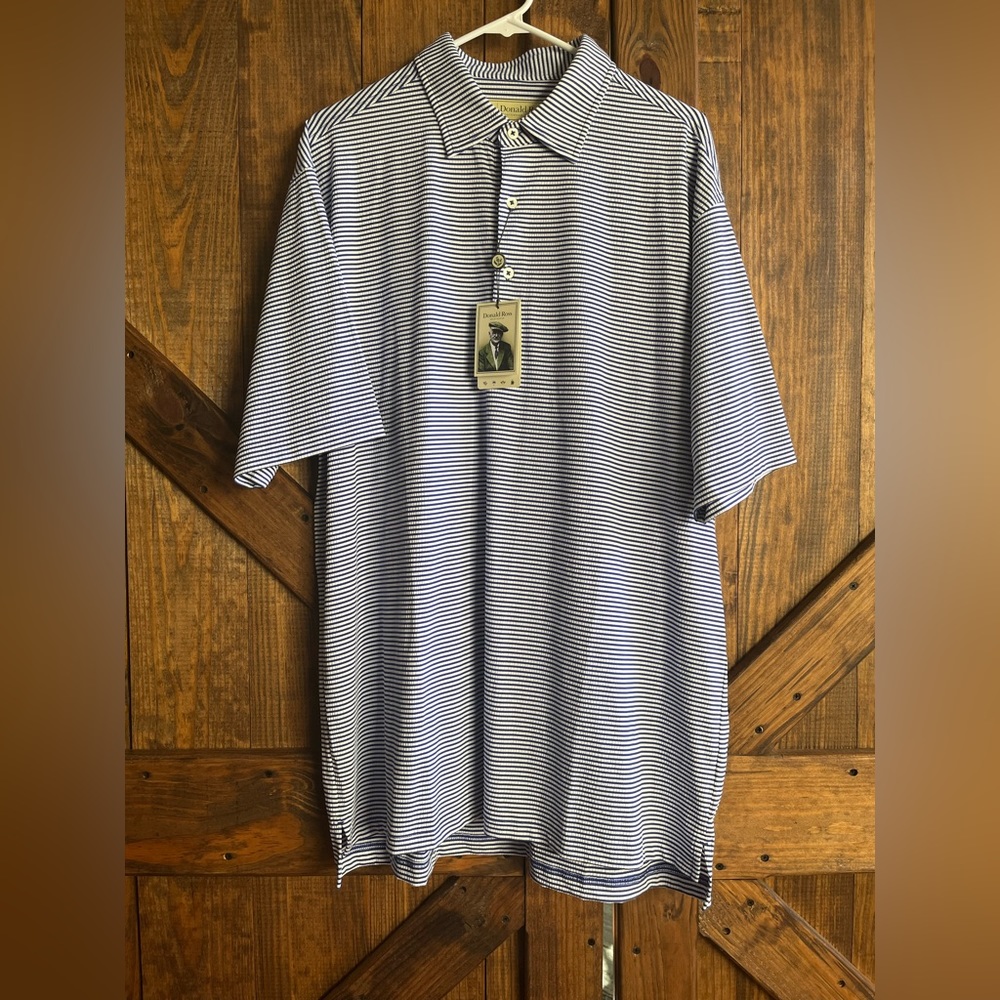 Donald Ross (NWT) Striped Golf Shirt